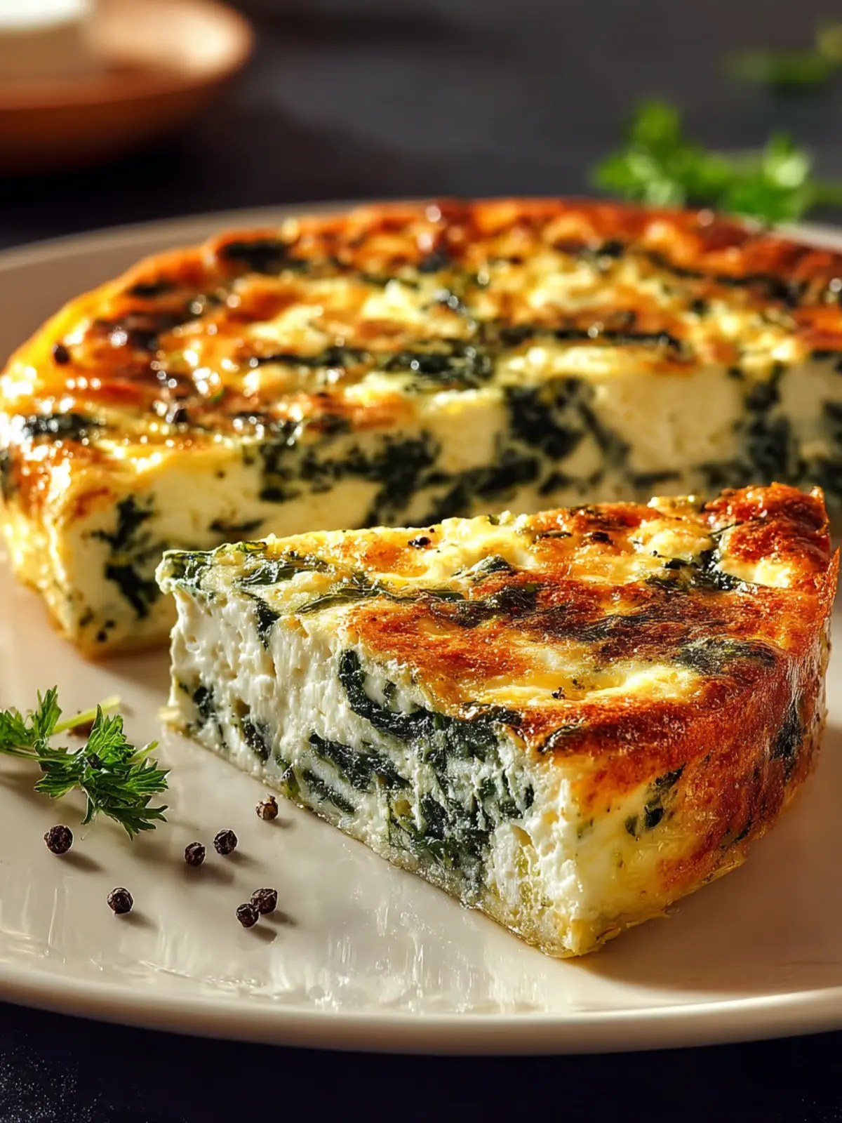 Crustless Quiche with Cottage Cheese & Spinach First Image