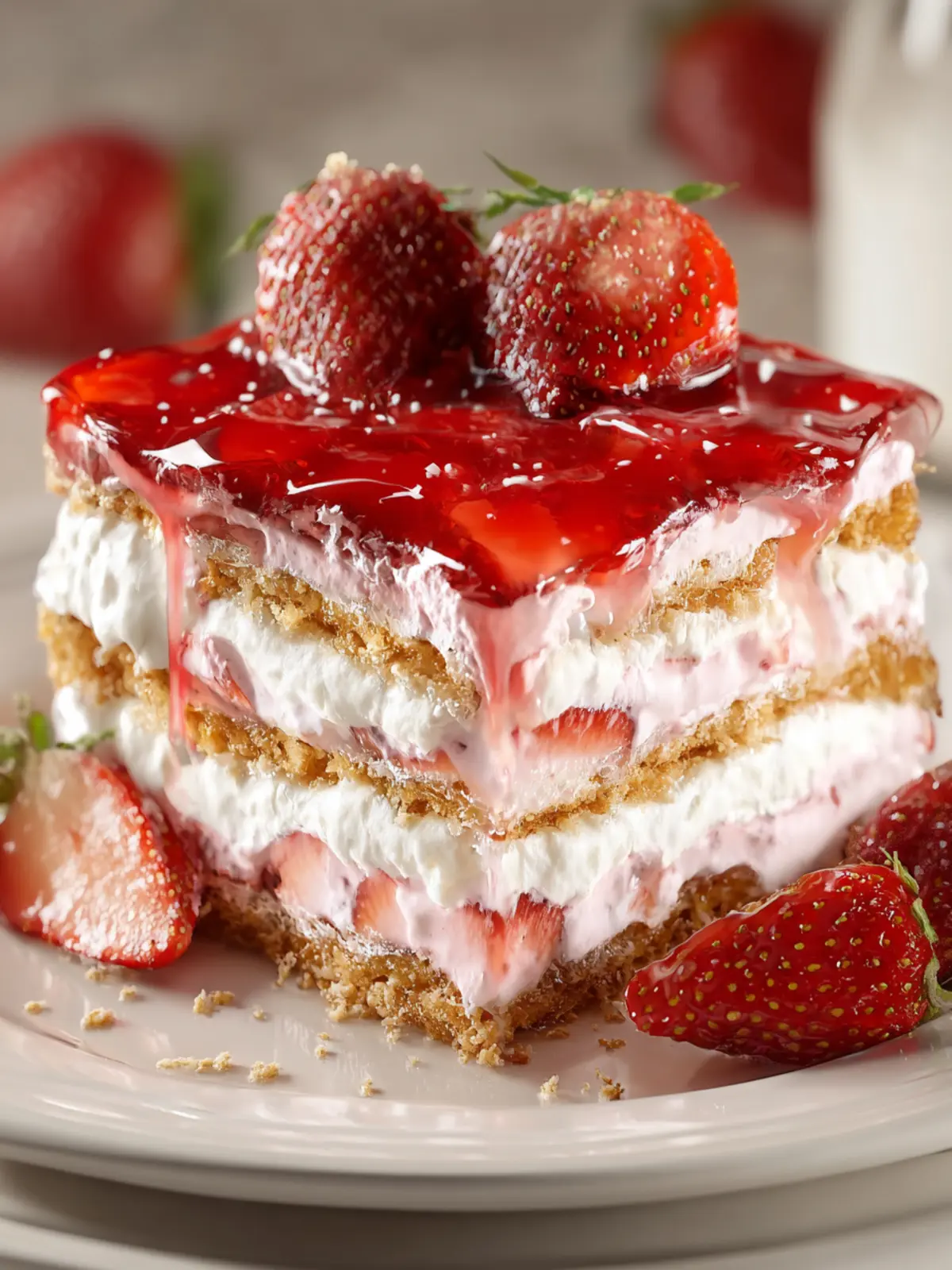 Strawberry Eclair Cake First Image