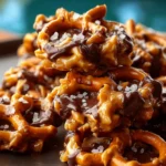 No-Bake Peanut Butter Pretzel Clusters First Image