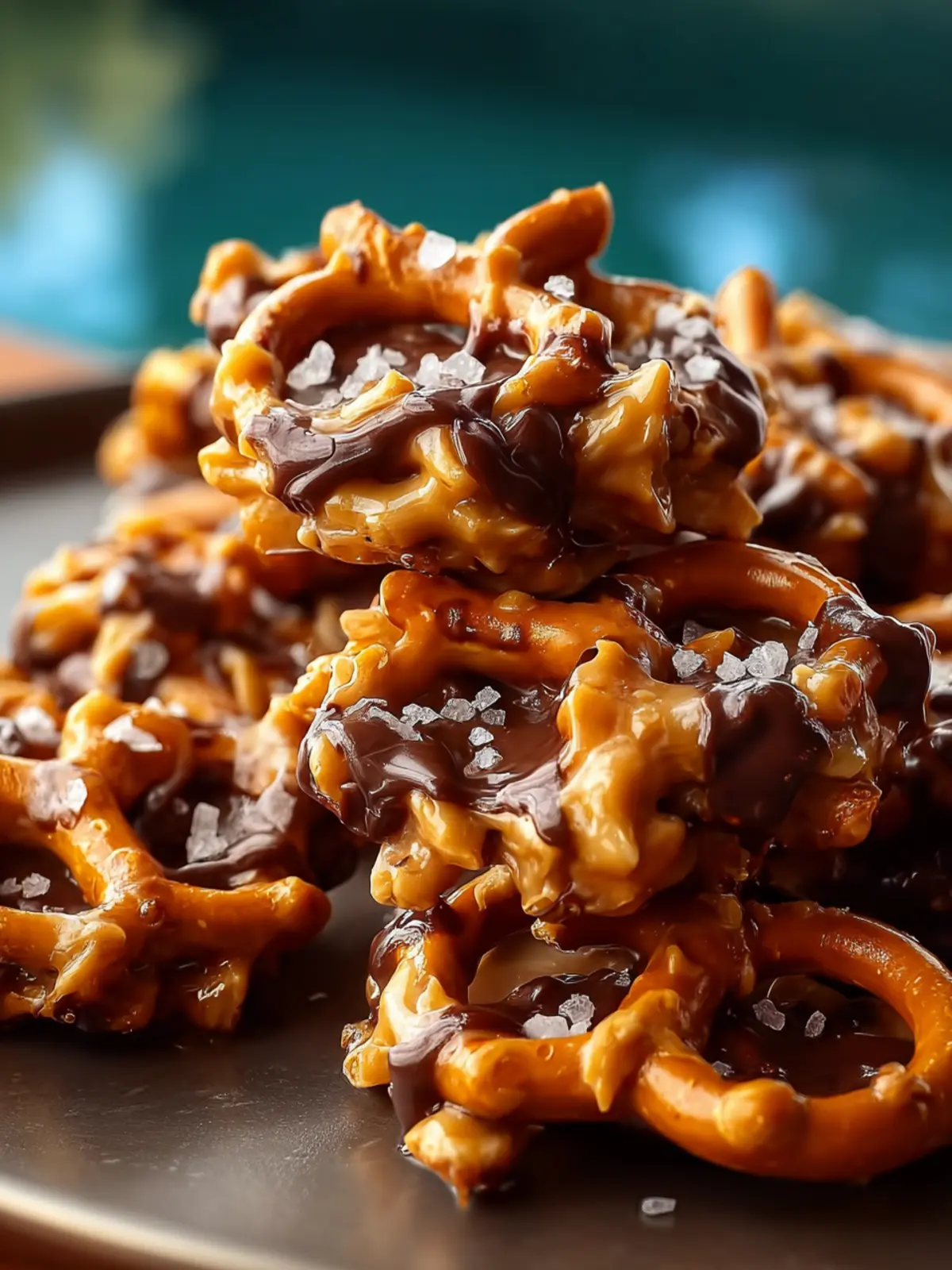 No-Bake Peanut Butter Pretzel Clusters First Image