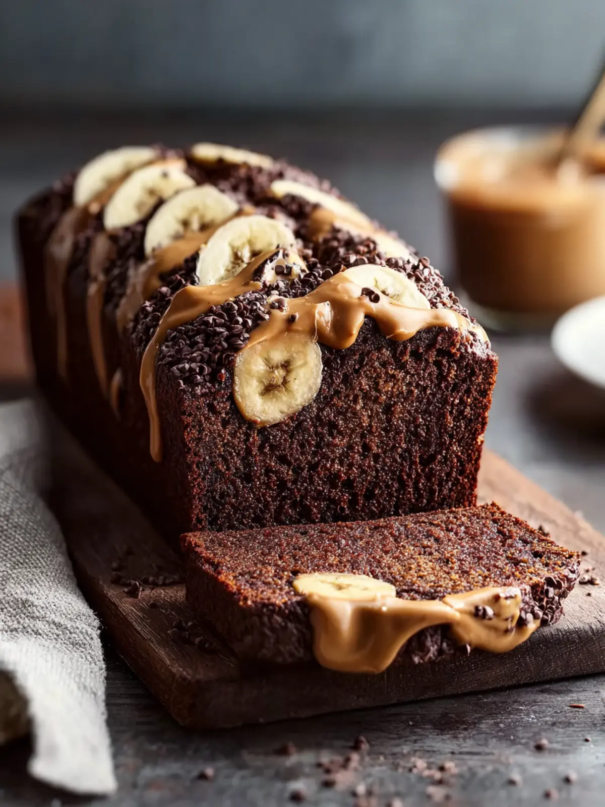 Chocolate Peanut Butter Banana Bread First Image
