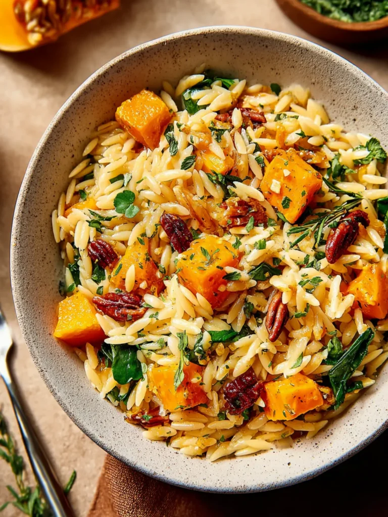Cozy Butternut Squash Orzo Recipe First Image