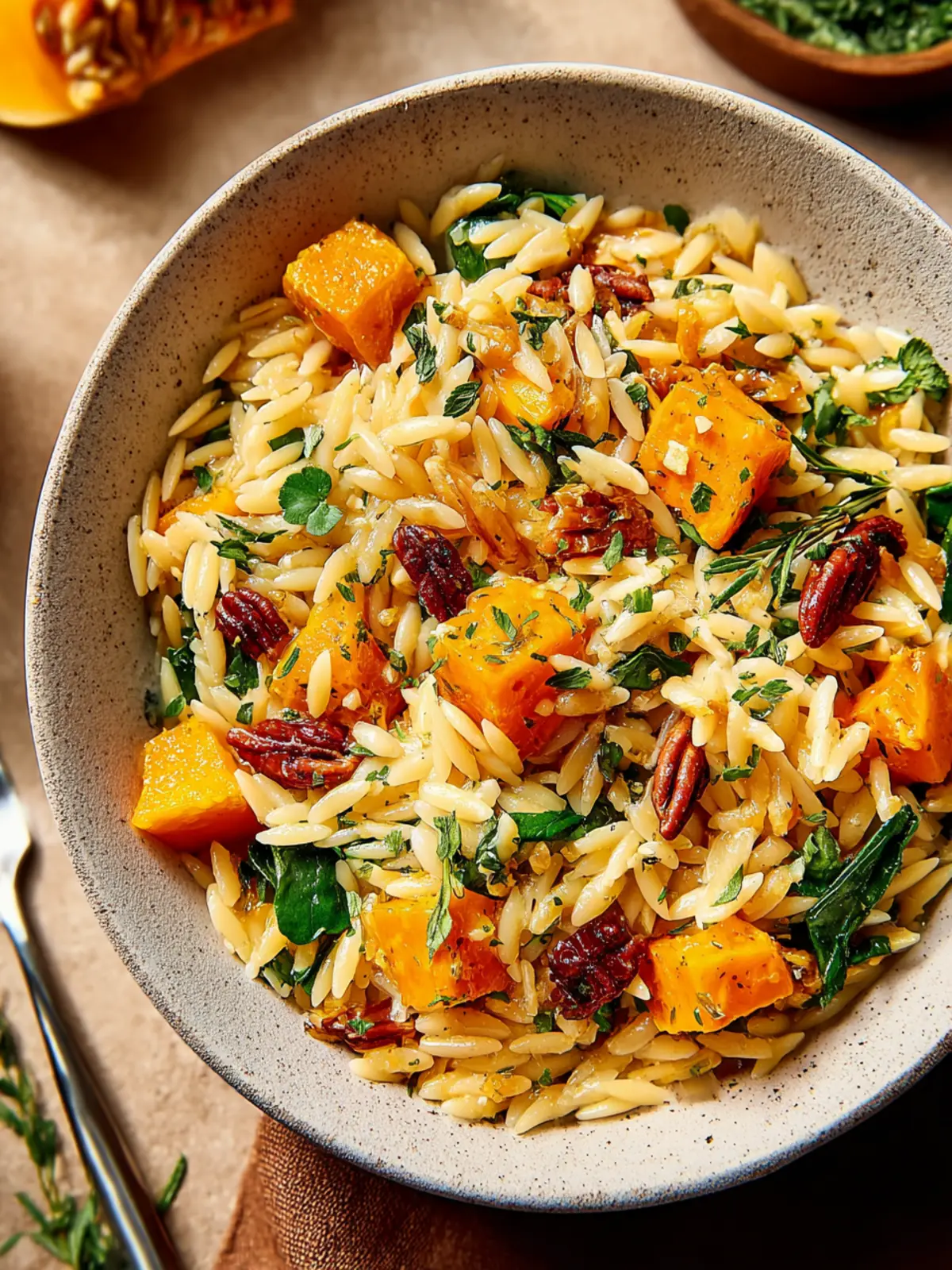 Cozy Butternut Squash Orzo Recipe First Image