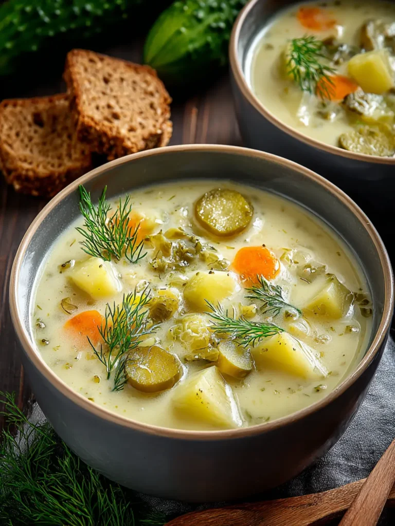 Creamy Dill Pickle Soup Recipe – A Cozy Delight First Image