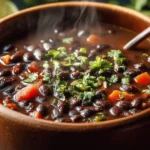Spicy Black Bean Soup Recipe First Image