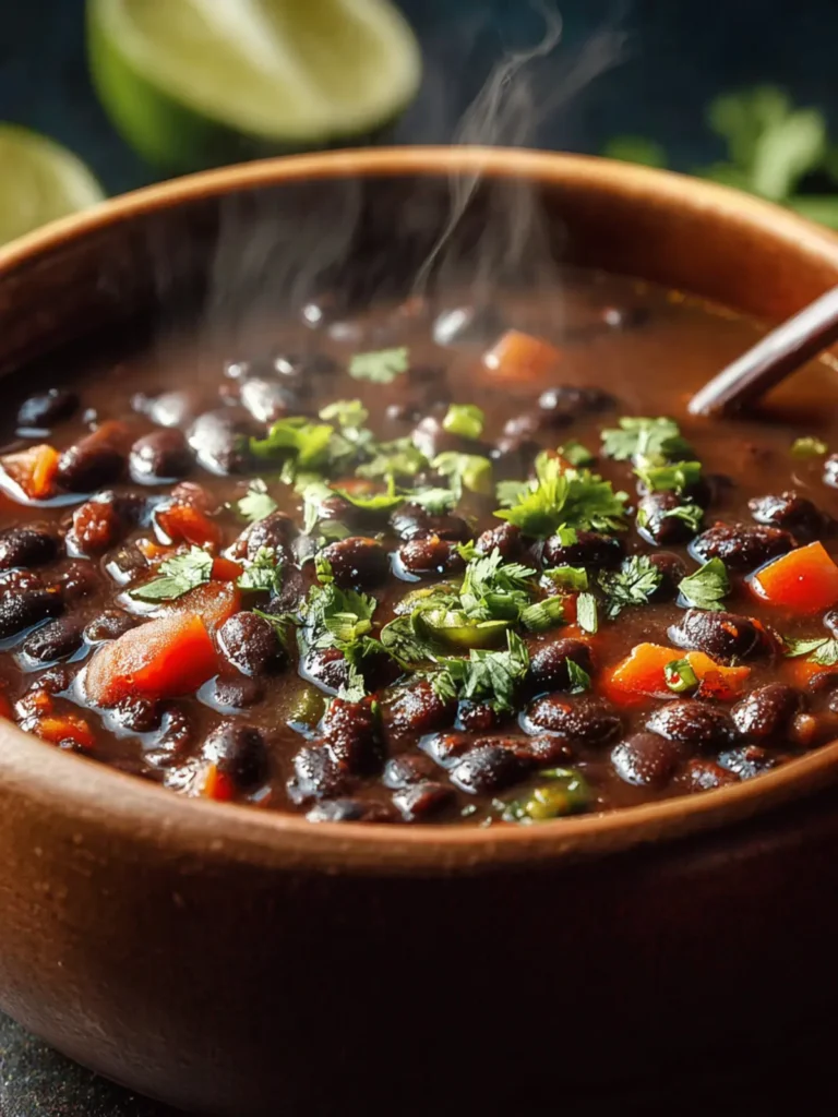 Spicy Black Bean Soup Recipe First Image