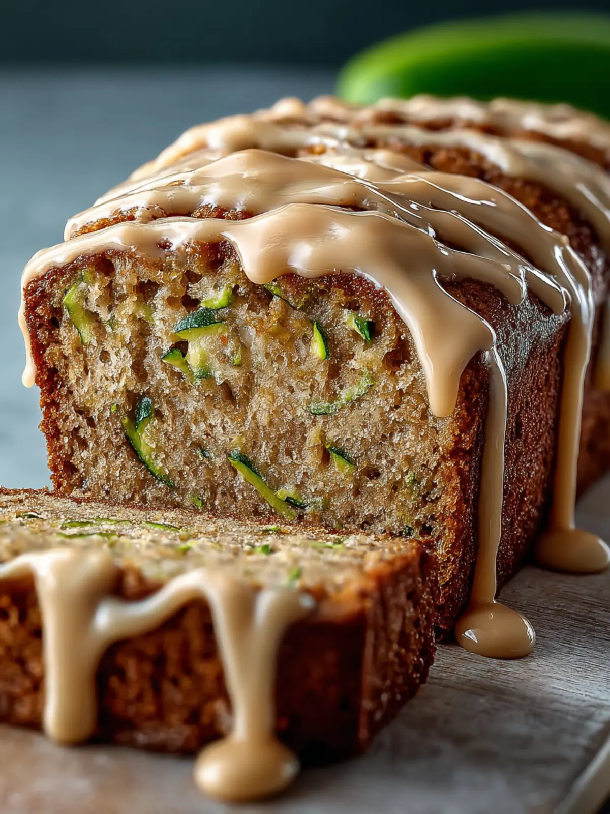Apple Zucchini Bread with Brown Sugar Frosting First Image