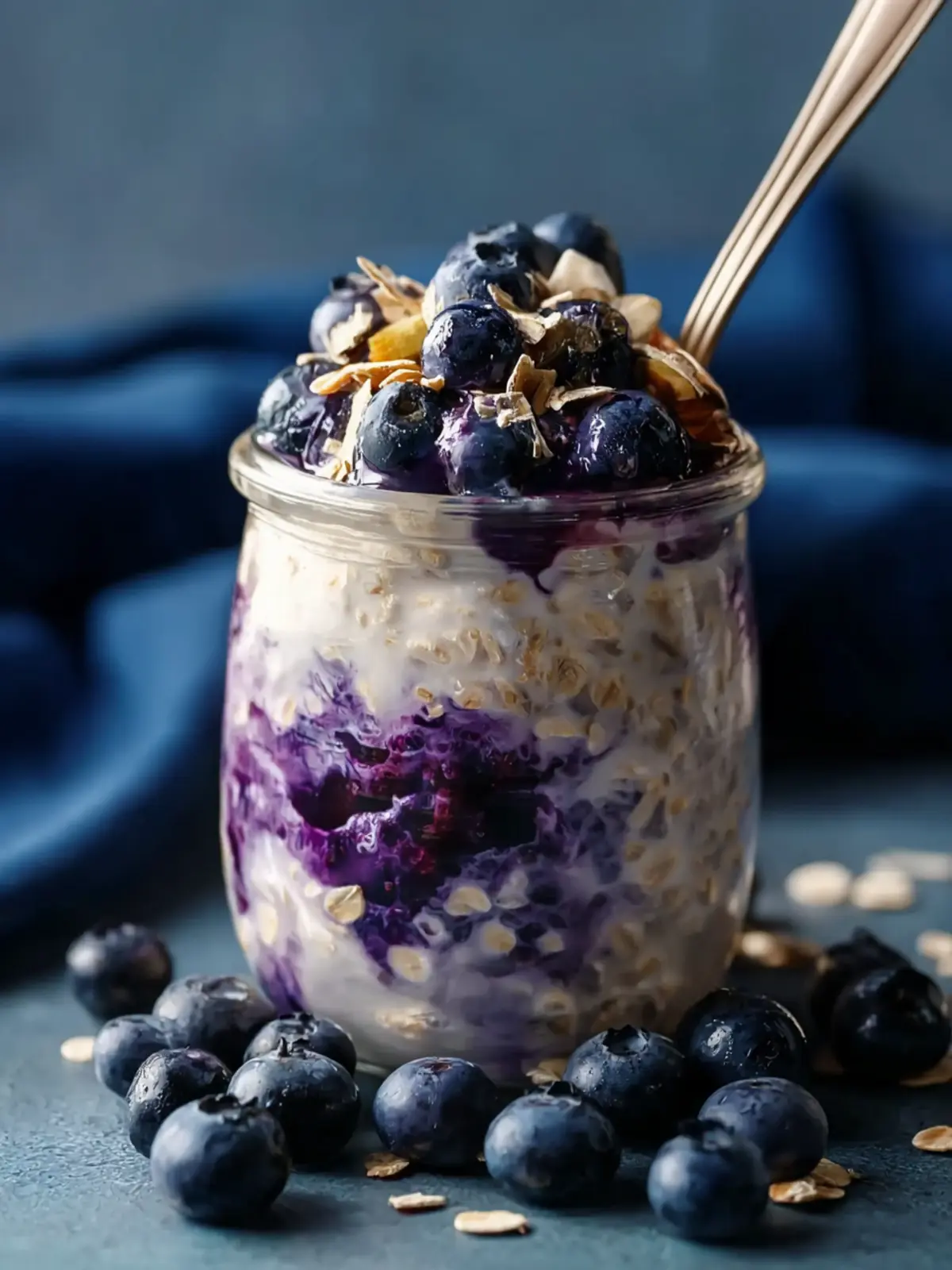 Blueberry Overnight Oats With Yogurt First Image