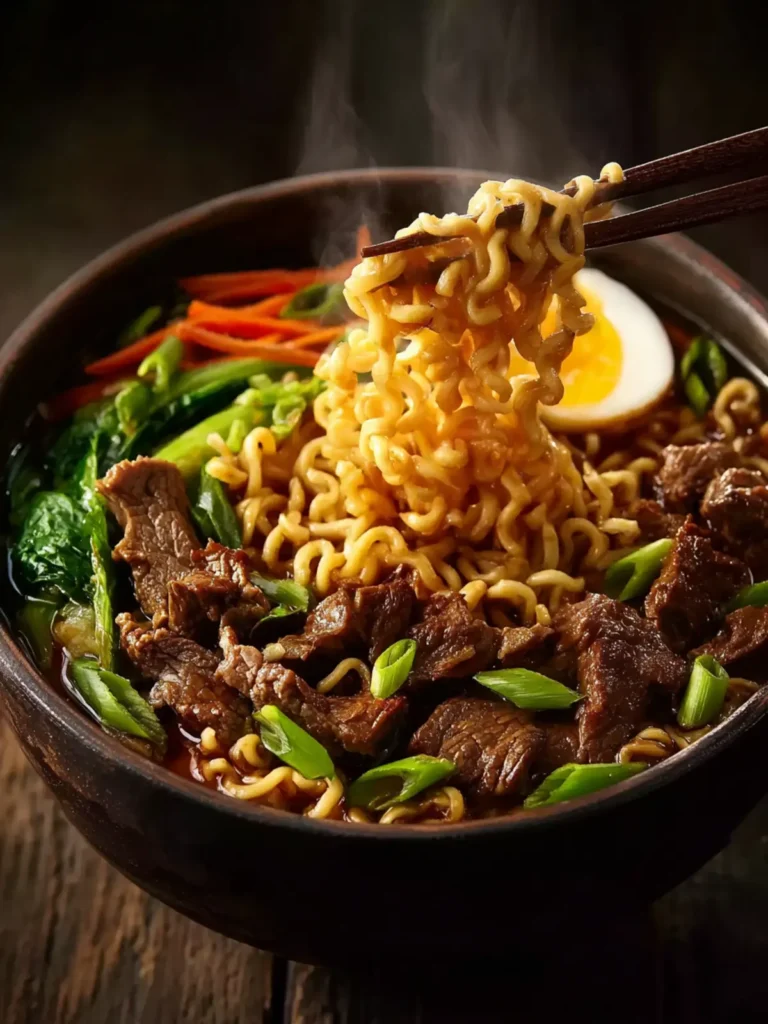 Slow Cooker Beef Ramen Noodles First Image